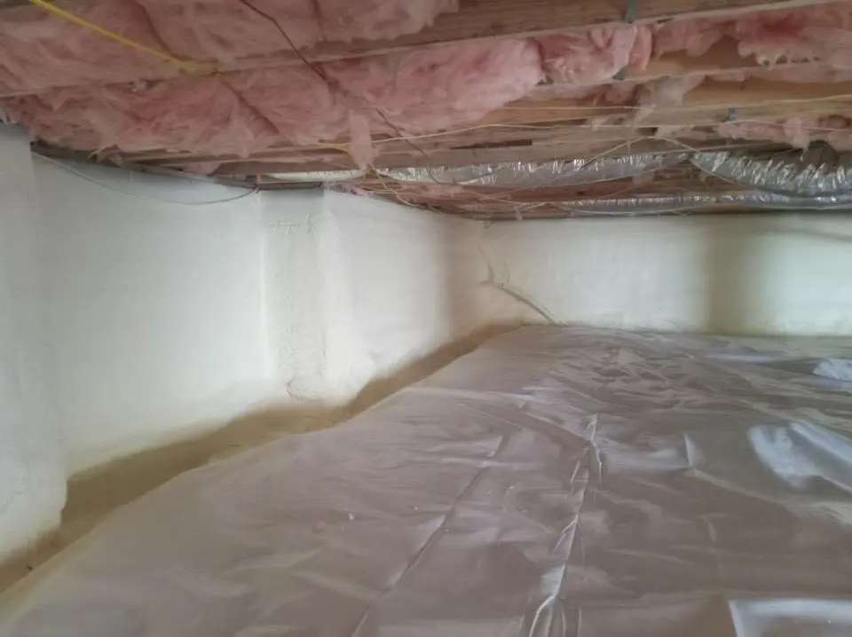 Crawl space encapsulation with closed-cell spray foam for Commercial Roof Restoration in Steilacoom